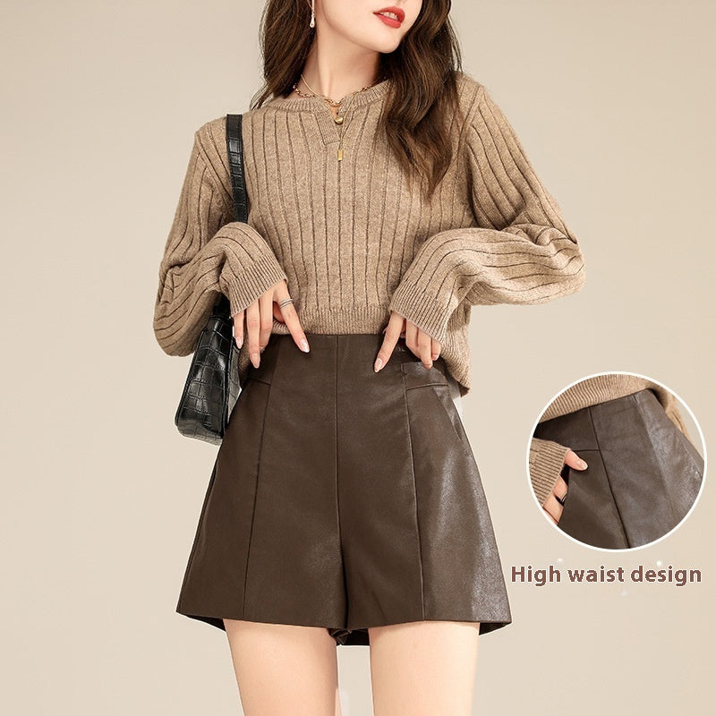 Line Bootcut Pants Spring And Summer Wide Leg Pants Outer Wear High Waist