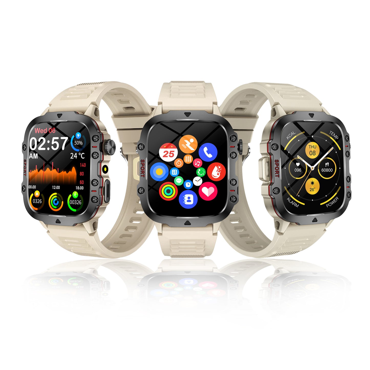 Sport Step Counting Outdoor Large Screen Mountaineering Smart Watch