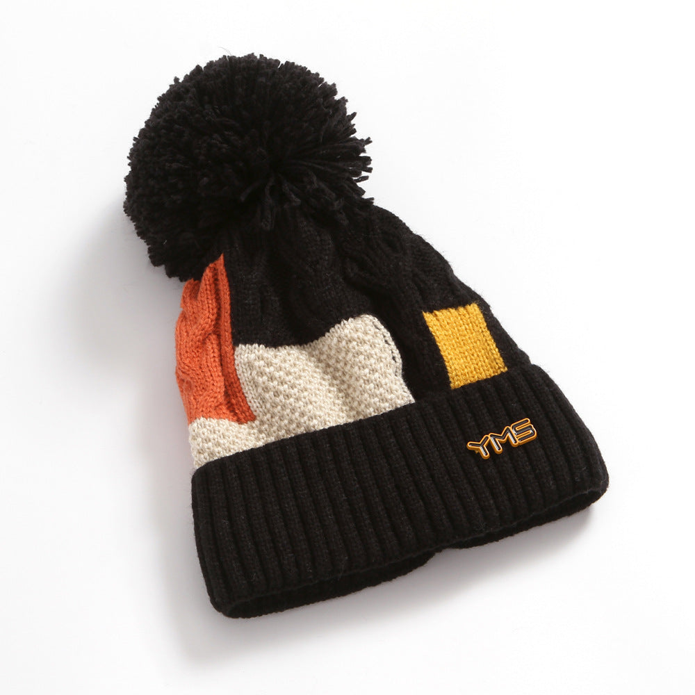 Dame Mode Uld Fleece Varm Firkantet Farve Hue