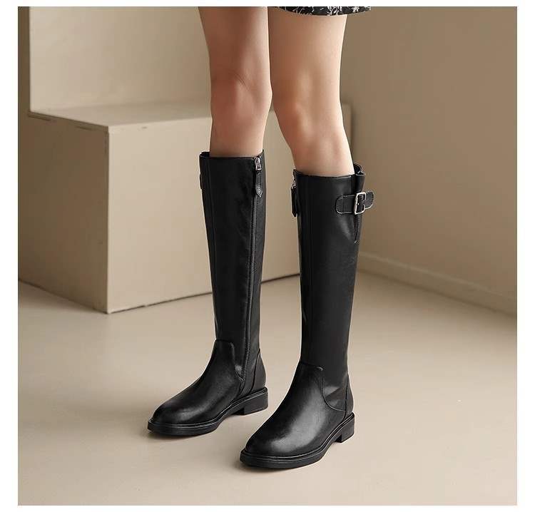 Slimming Tall Boots Womens Flat Knee-high Boots