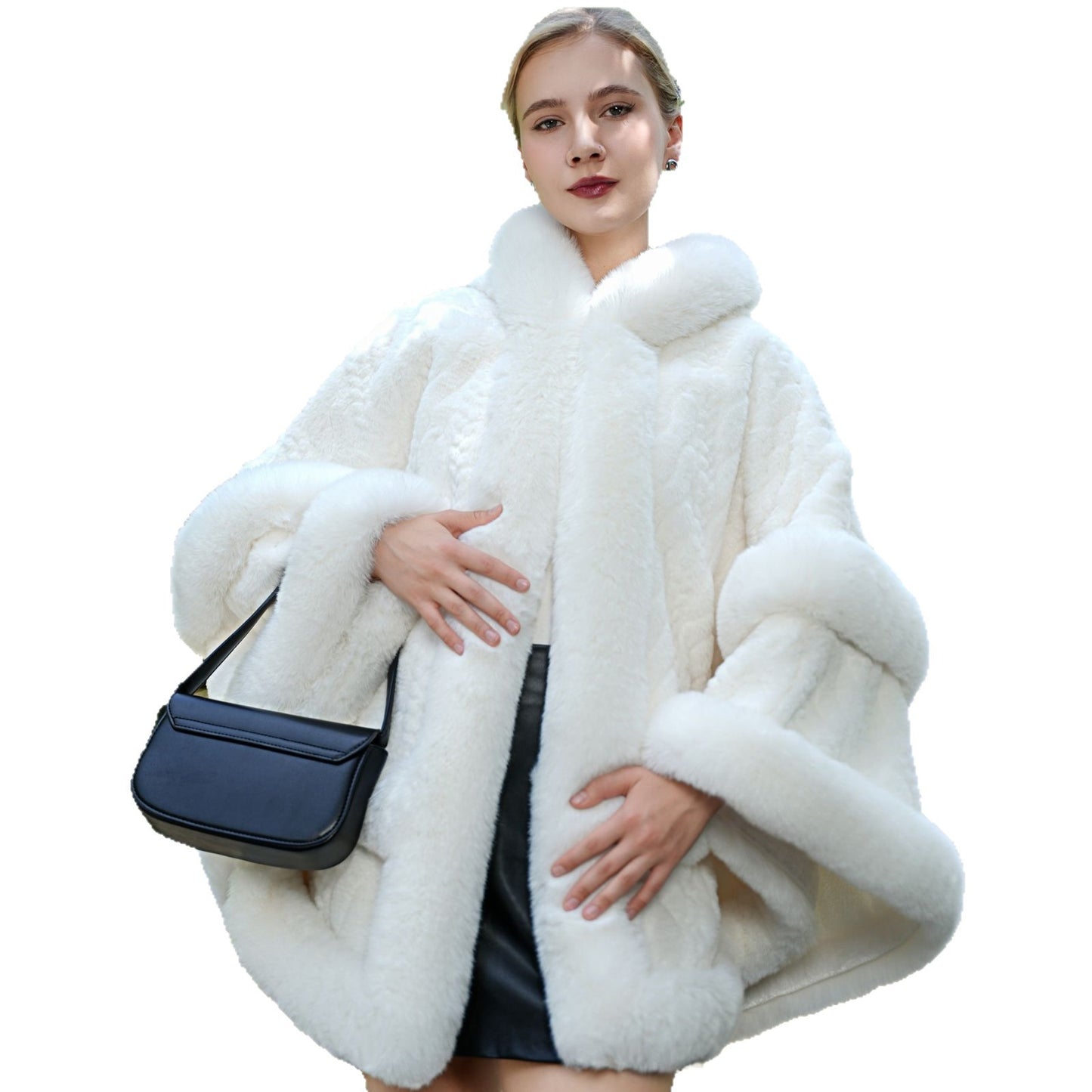 New Warm Fur Plus Size Artificial Plush Shawl