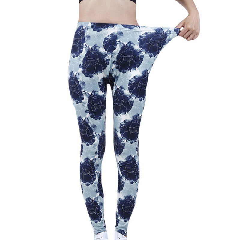 Women's High Elastic Yoga Jogging Fitness Capris