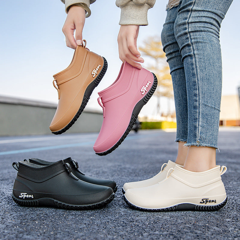 Low Top Waterproof Non-slip Camping Rain Boots
