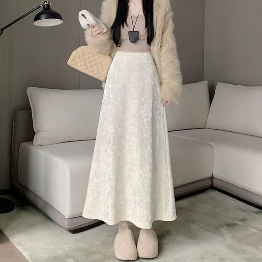 New Fallwinter Diamond-velvet Skirt
