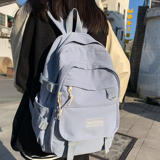 Waterproof White College Backpack