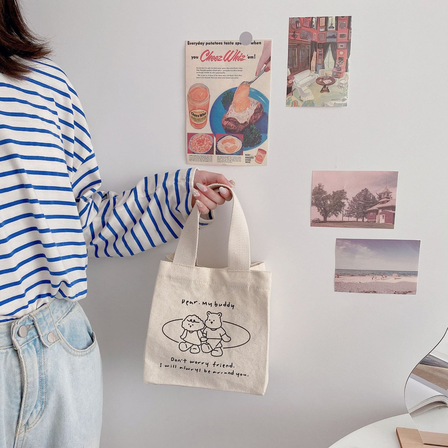 Cute Printed Bag Office Worker Lunch