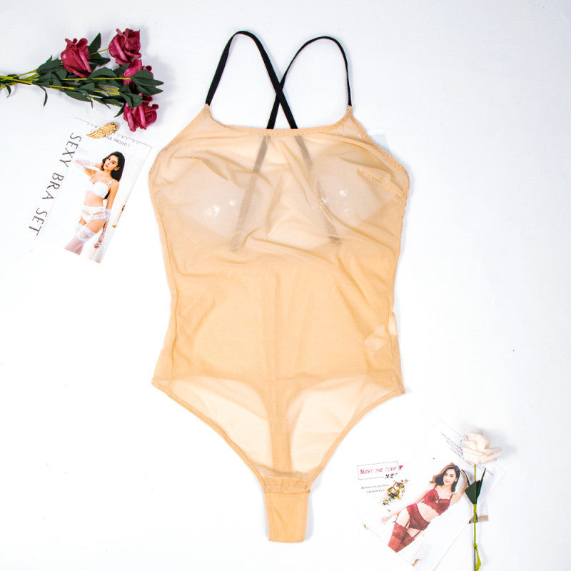 New Sexy Lace Slim-fit Jumpsuit Mesh Transparent Underwear For Women