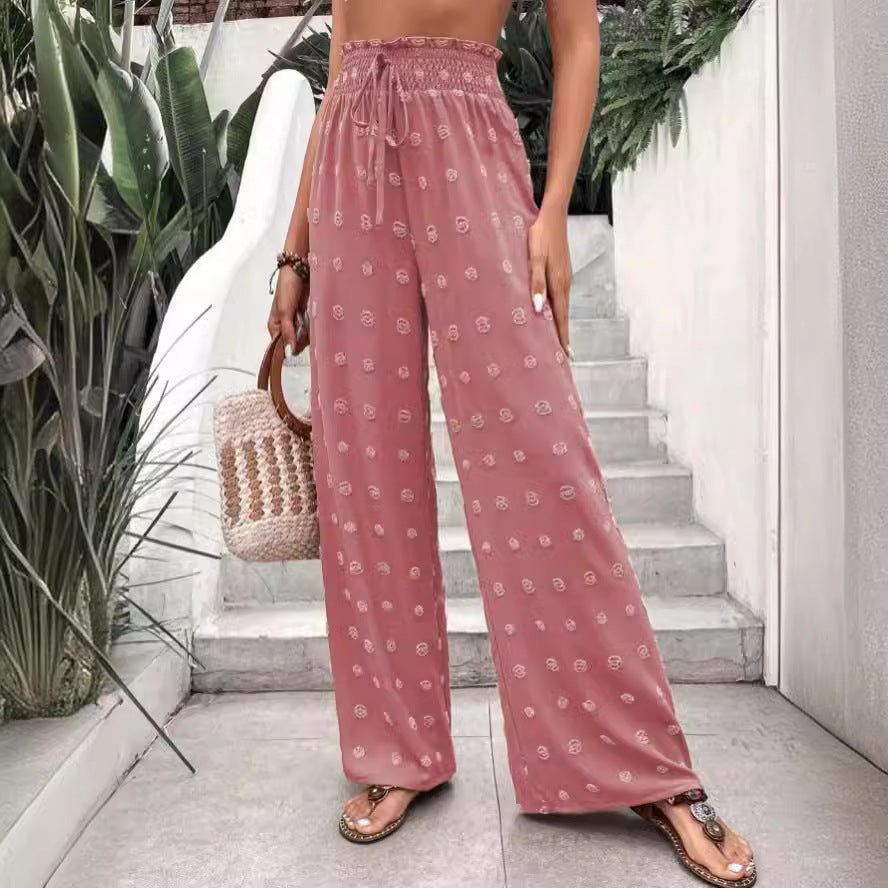 New Casual Micro-elastic Loose Wide-leg Pants For Women