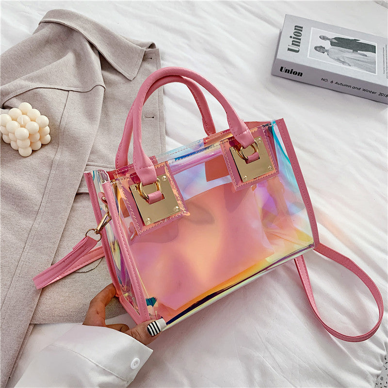 Simple And Personalized New Laser Transparent Jelly Bag