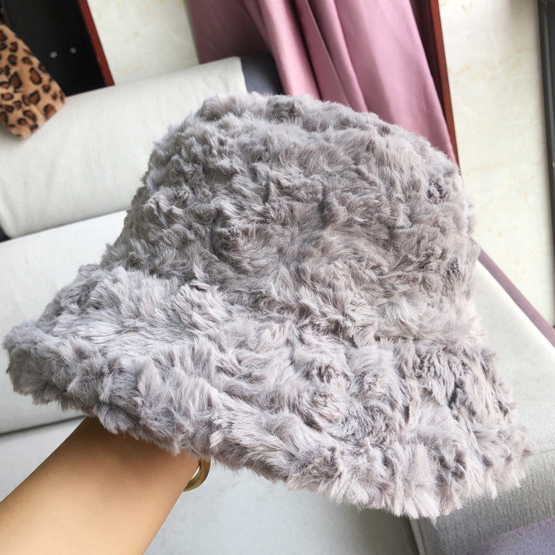 Cute Thick Warm Fisherman Hat Wit Sable Hair
