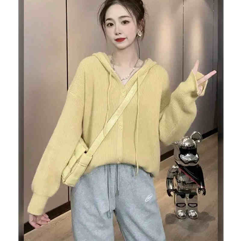 Thicken Lazy Style Long Sleeve Knitted Cardigan Sweater