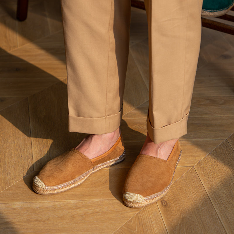 Fåreskind Fisherman-sko i ruskind med afslappet slip-on-design
