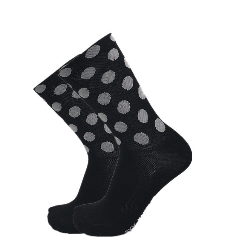 Outdoor Sports Pure Round Wave Point Cycling Socks