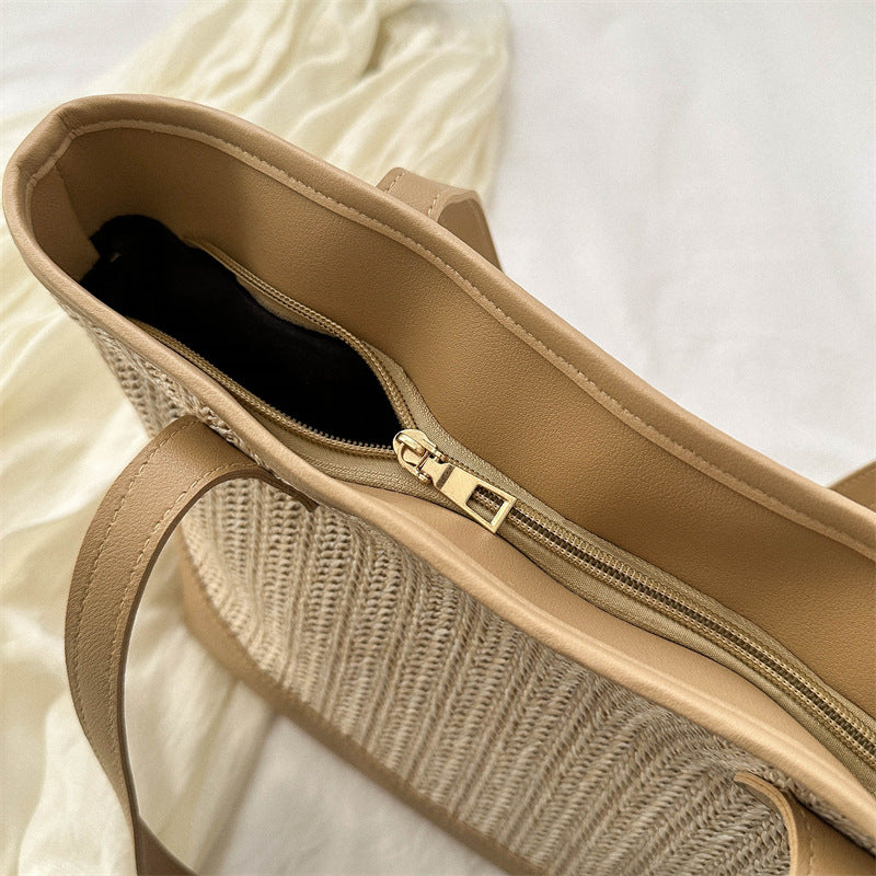 Large And Minimalist Storage Bag For Women's Shoulder