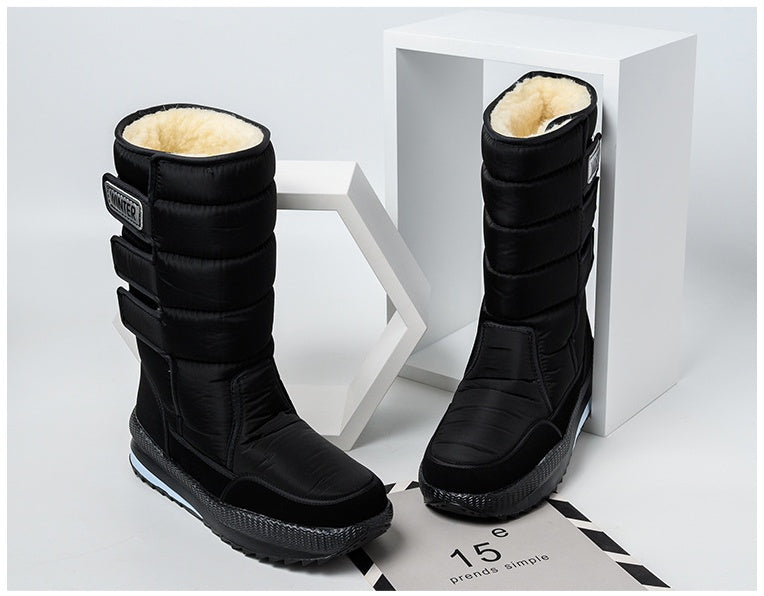 Casual Women's Plus Size High Tube Warm Cotton Shoes