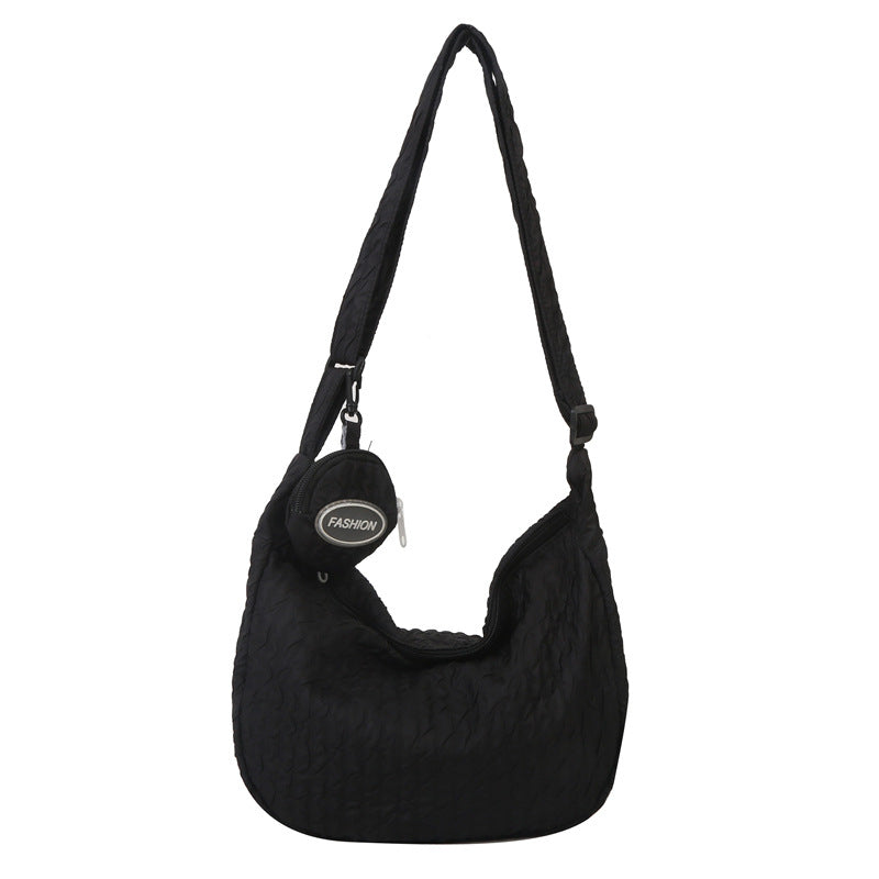 South Korea Ins Girl's Fashionable Cloud Puff Flower Shoulder Bag