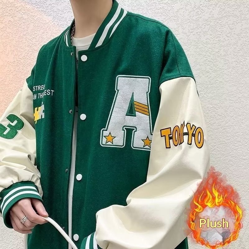 New Stylish Unisex Patchwork Color-block Mens Casual Jacket