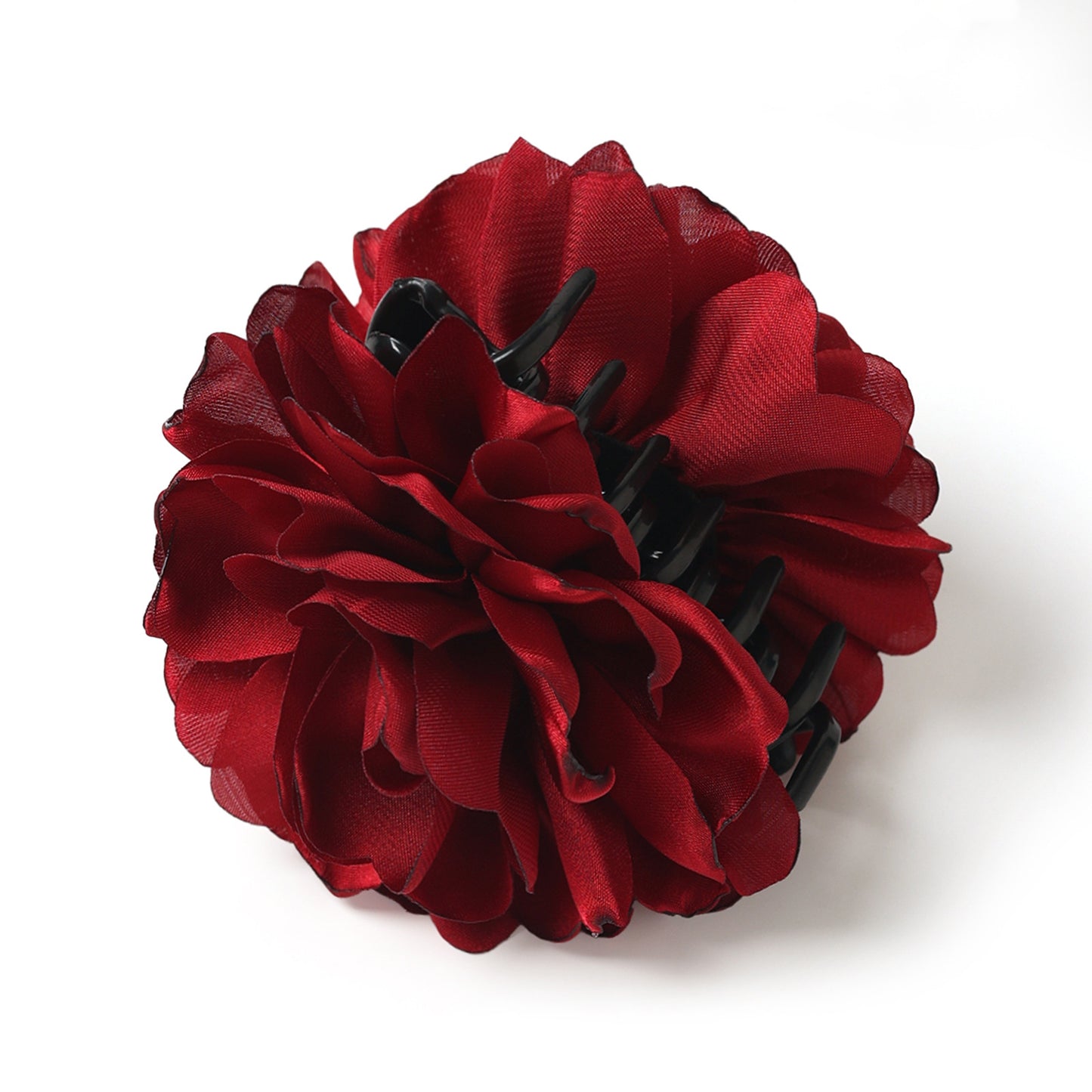 Female Minimalist French Satin Camellia Large Gripper