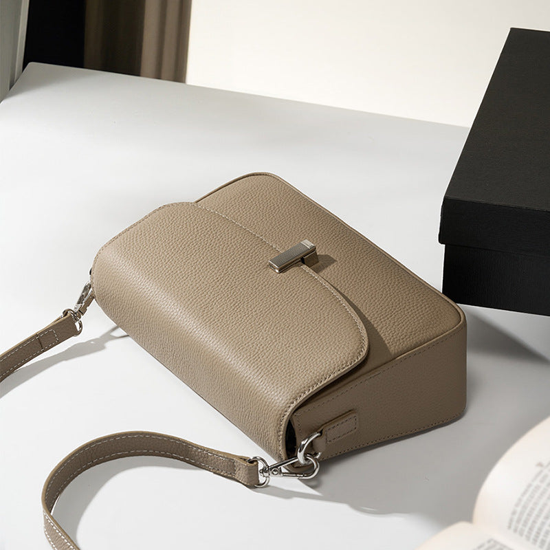Large Capacity Genuine Leather Crossbody Bag For Women Graceful And Fashionable Genuine Cowhide