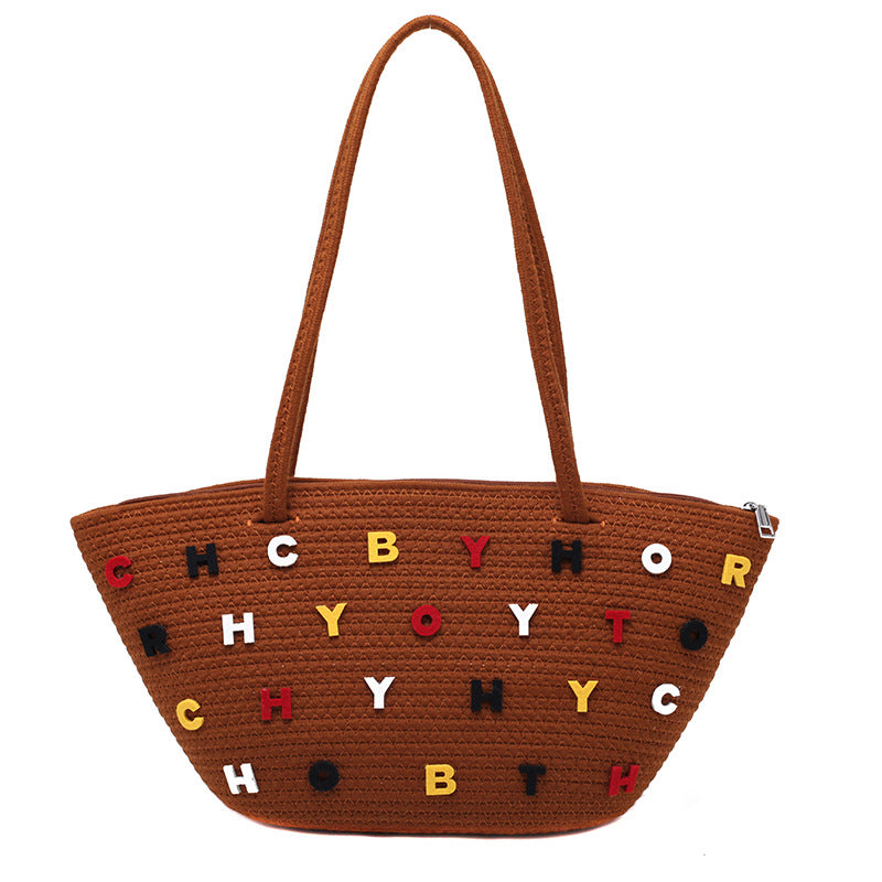 New Tide Woven Messenger Bag