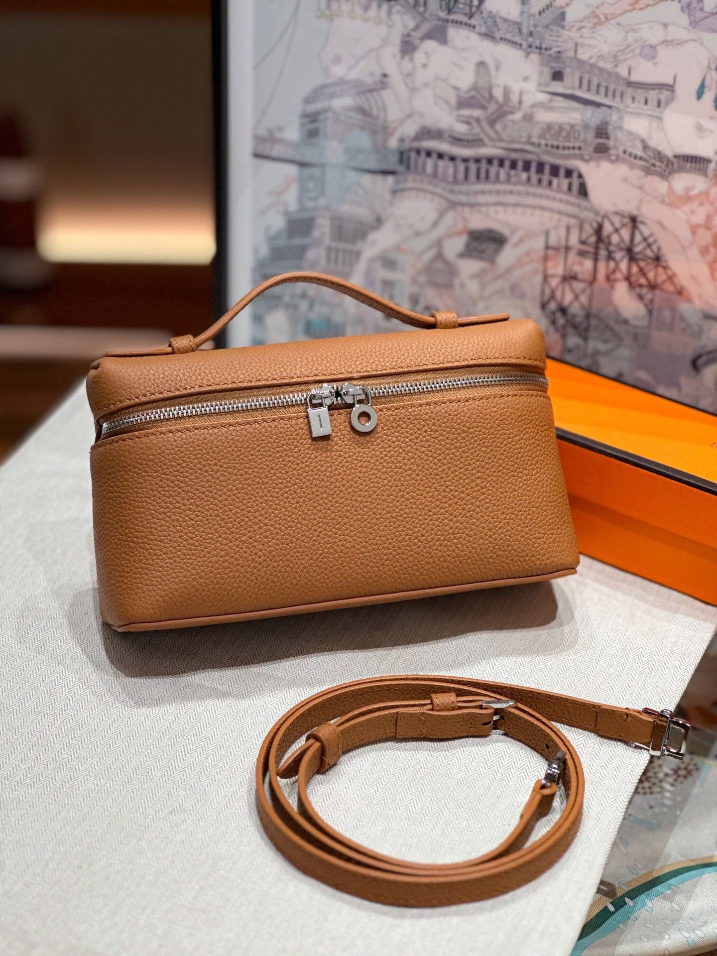 Single Shoulder Crossbody Carrying Real Leather Bag