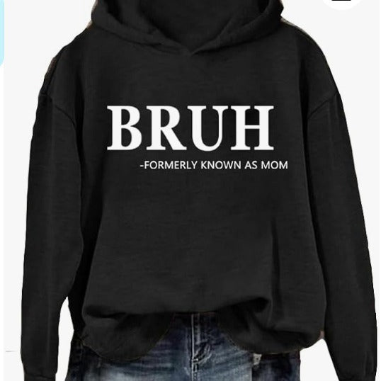 Independent Station Women's Fashion Printed Casual Hooded Long Sleeve Sweater