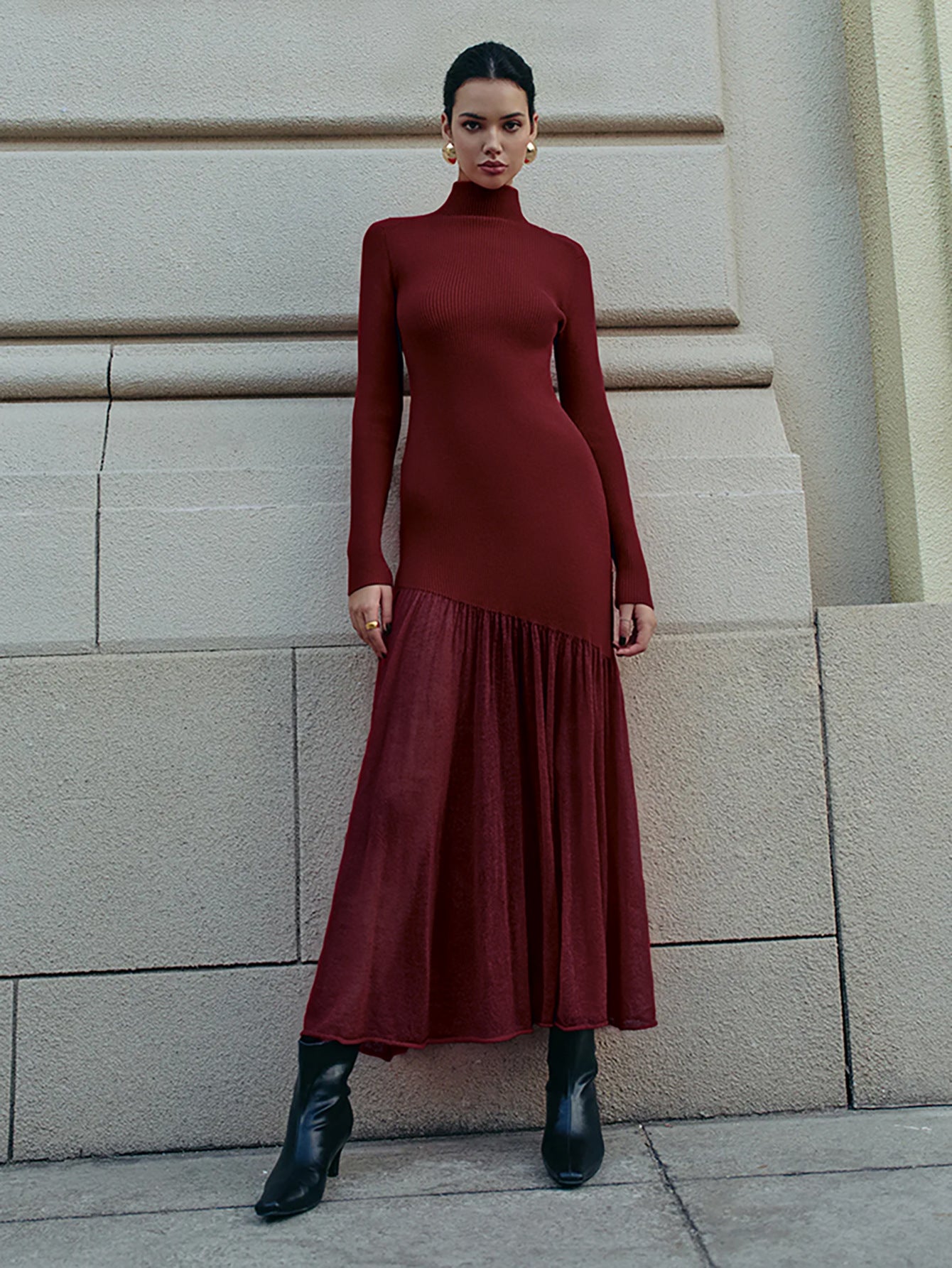 Women's Elegant Slim-fit Knit Dress