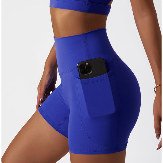 Women's Fashion Sports Shorts High Waist Tight Bottoming