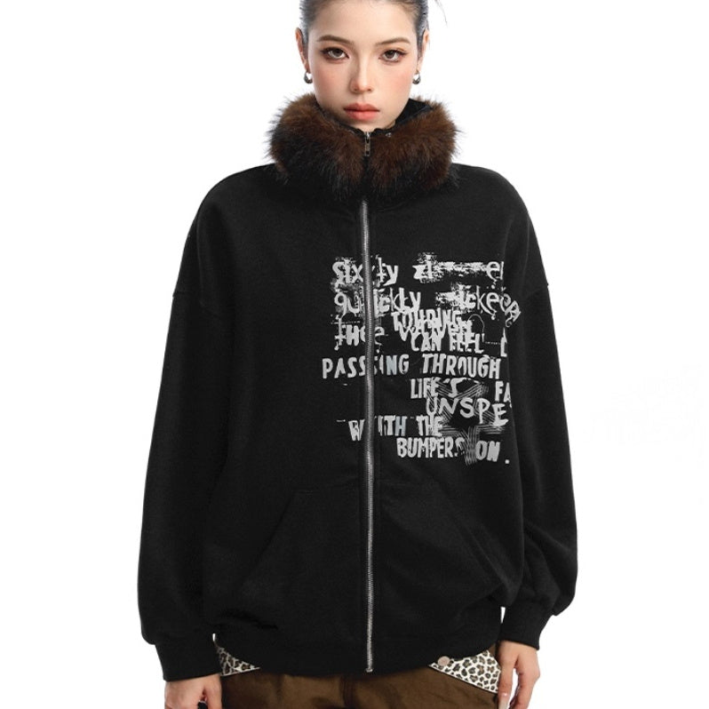 Kvindemode Aftagelig Pelskrave Ståkrave Sweater