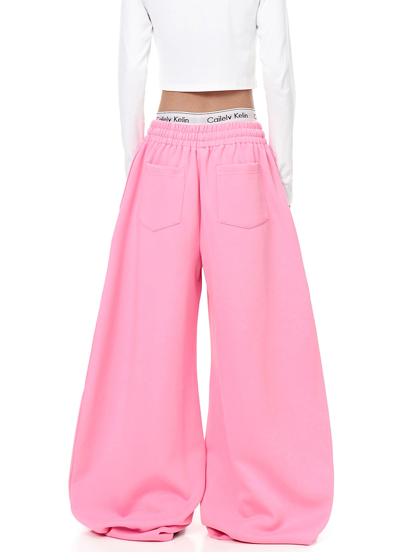 Letter Printed Machete Sweatpants Women's Sports Loose Wide-leg Pants