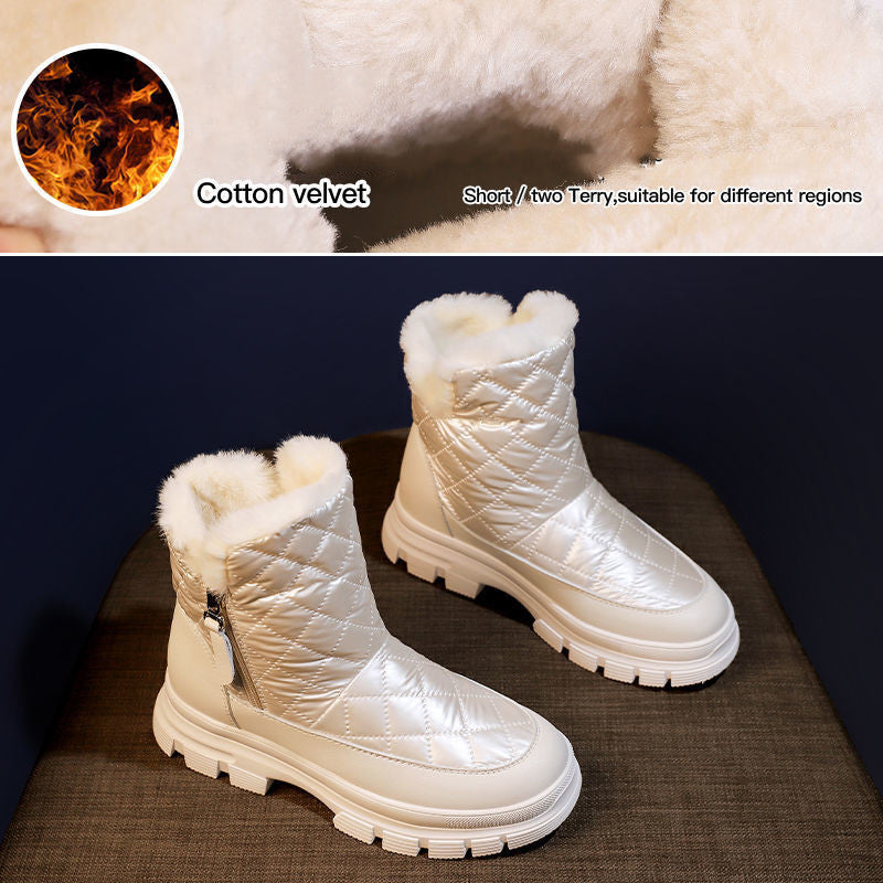 Women's Waterproof New Plus Velvet Warm Martin Short Boots