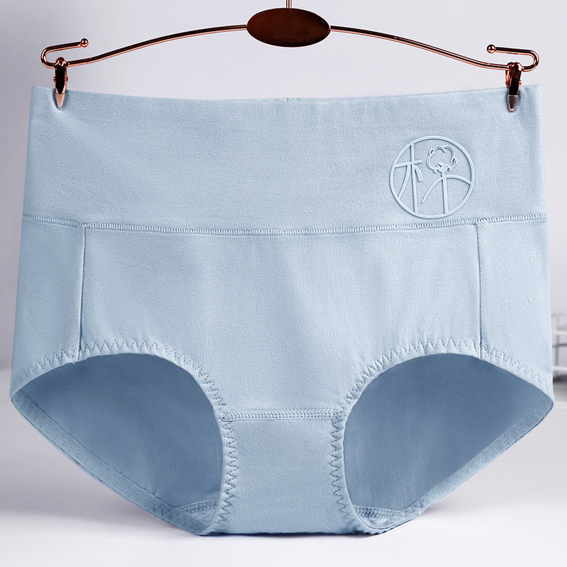 Graphene Antibacterial Women's Cotton High Waist Print Underwear