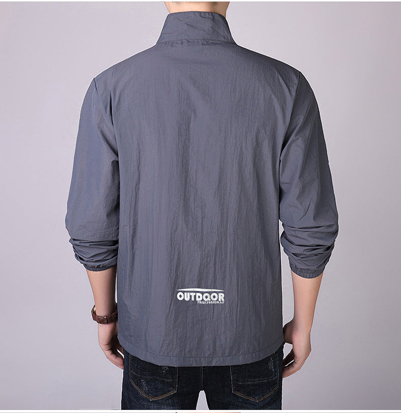 Ice Silk Sun Protection Stand-up Collar Thin Coat Outdoor Breathable Fishing Sun-proof Clothes