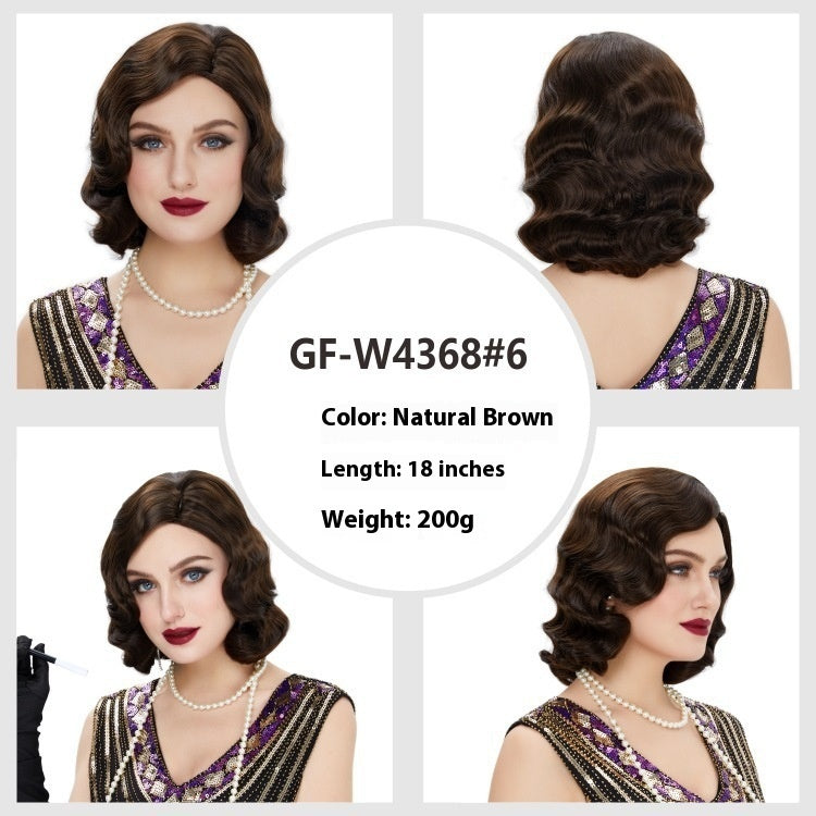 Vintage Water Ripple Hand Push Wave Wig