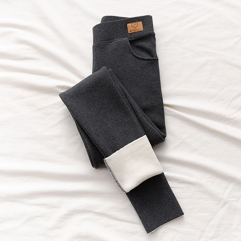 Women Leggings High Waist Pockets To Keep Warm