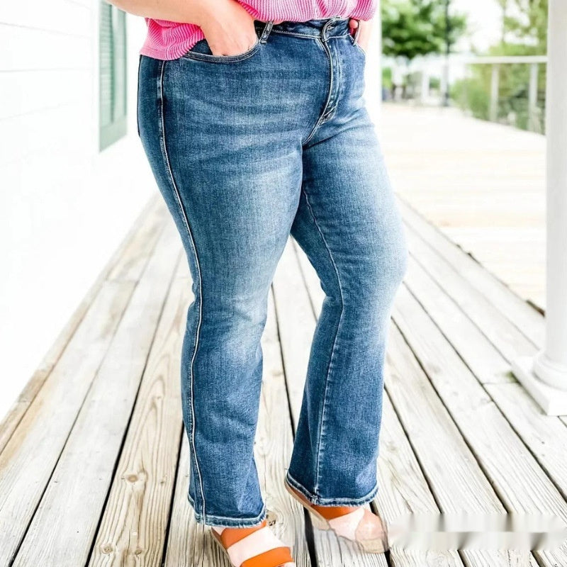 Fashion Plus Size Elastiske Slim-fit Jeans