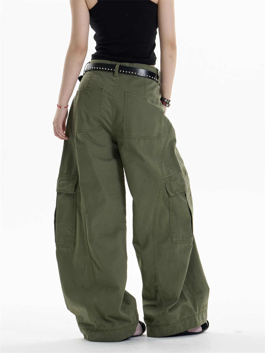 Women's Multi-pocket Machete Overalls Loose Wide-leg Casual Pants