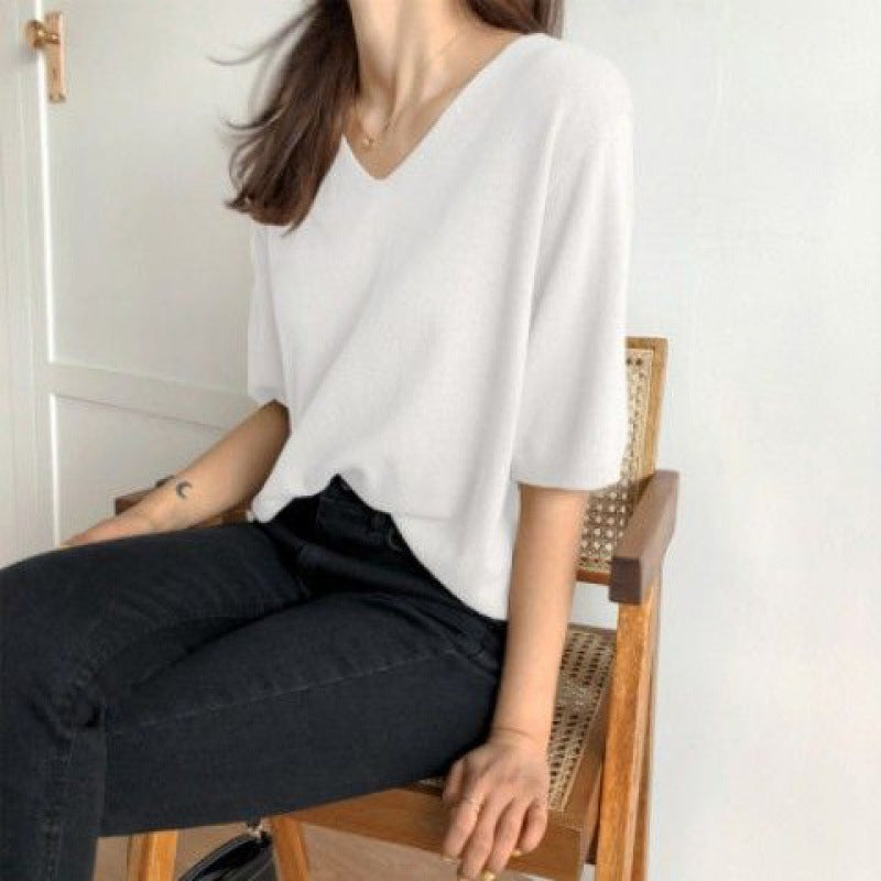 Loose Mori Girl Idle Style Drape Super Fairy Ice Silk Sweater