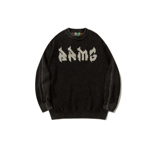 Round Neck Sweater Male Letter Loose