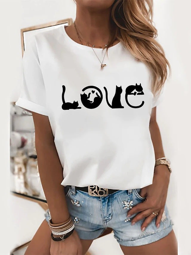 3D Printed Women's Street Short Sleeve Sports