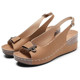 Large Size Wedge Fish Mouth Buckle Sandals