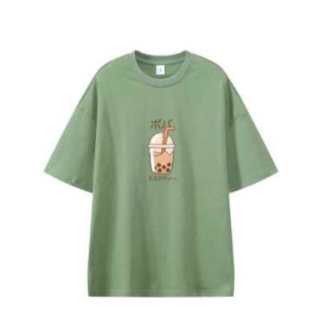 Women's Summer Milk Tea Cotton T-shirt