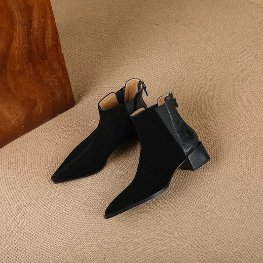 Matte Square-toe Dr Martens Boots For Fall And Winter