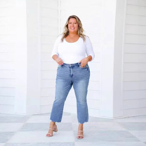 Stylish Vintage Slim-fit Stretch Jeans For Women