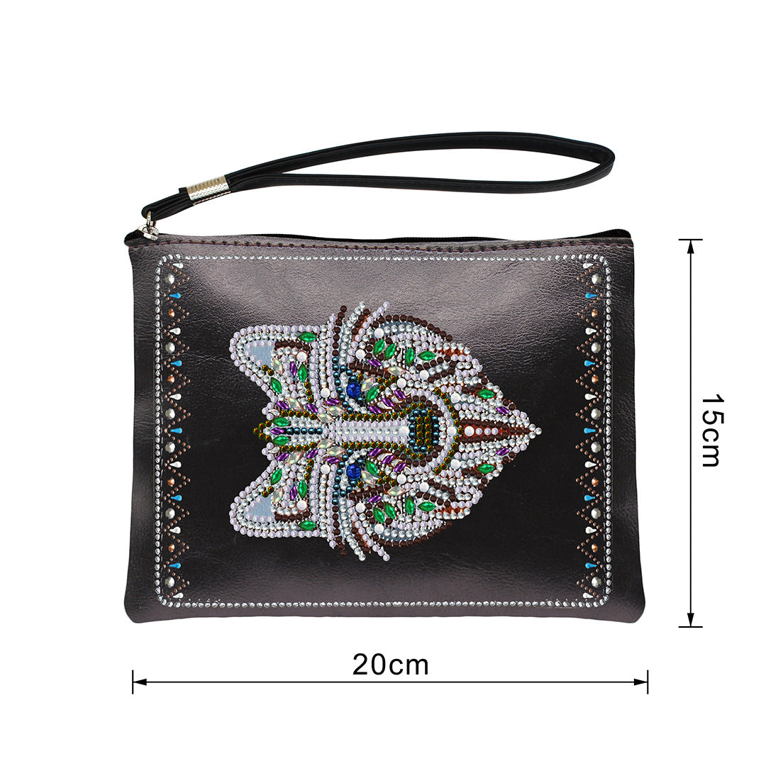 Diamond Drawing Cross DIY Wallet With Diamonds