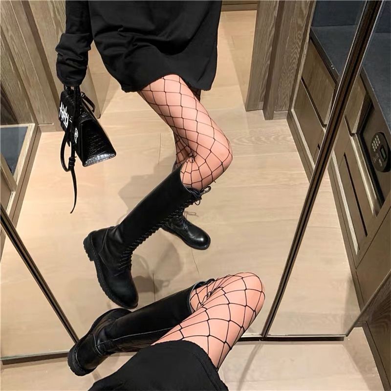 Black Silk Jk Polka Dot Superb Fleshcolor Pantynose