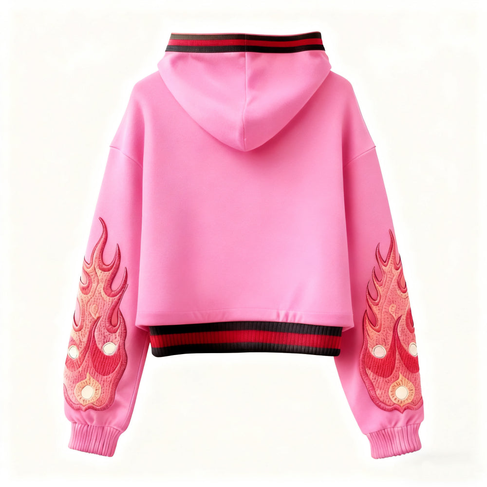 Trykt hættetrøje med abstrakt mønster Hætte sweatshirt til par