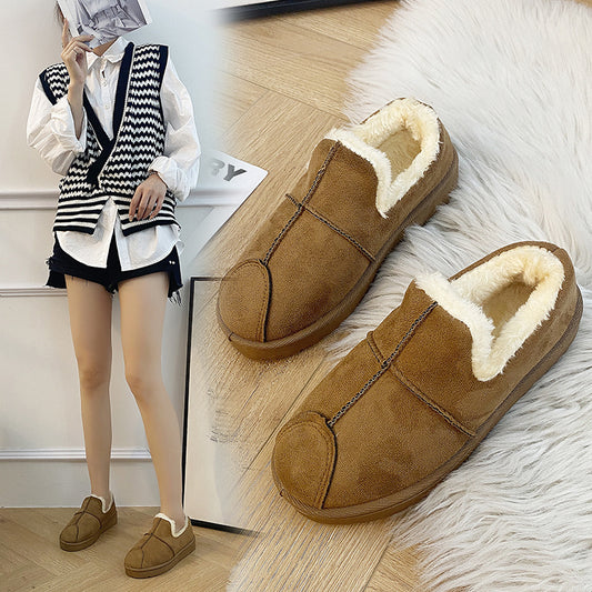 Women's Cotton Warm With Velvet Snow Boots