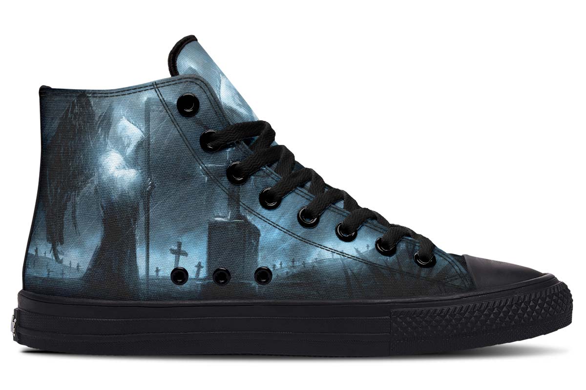 Printed Couple High-top Canvas Shoes