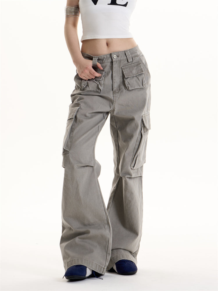 Retro Hot Girl Multi-pocket Cargo Pants